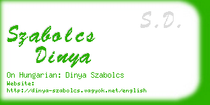 szabolcs dinya business card